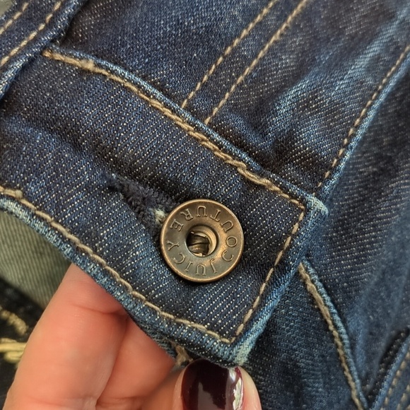 The Cali by Juicy Couture Y2K Boot Leg Dark Blue Women's Jeans Heart Pockets 29 - Picture 6 of 8